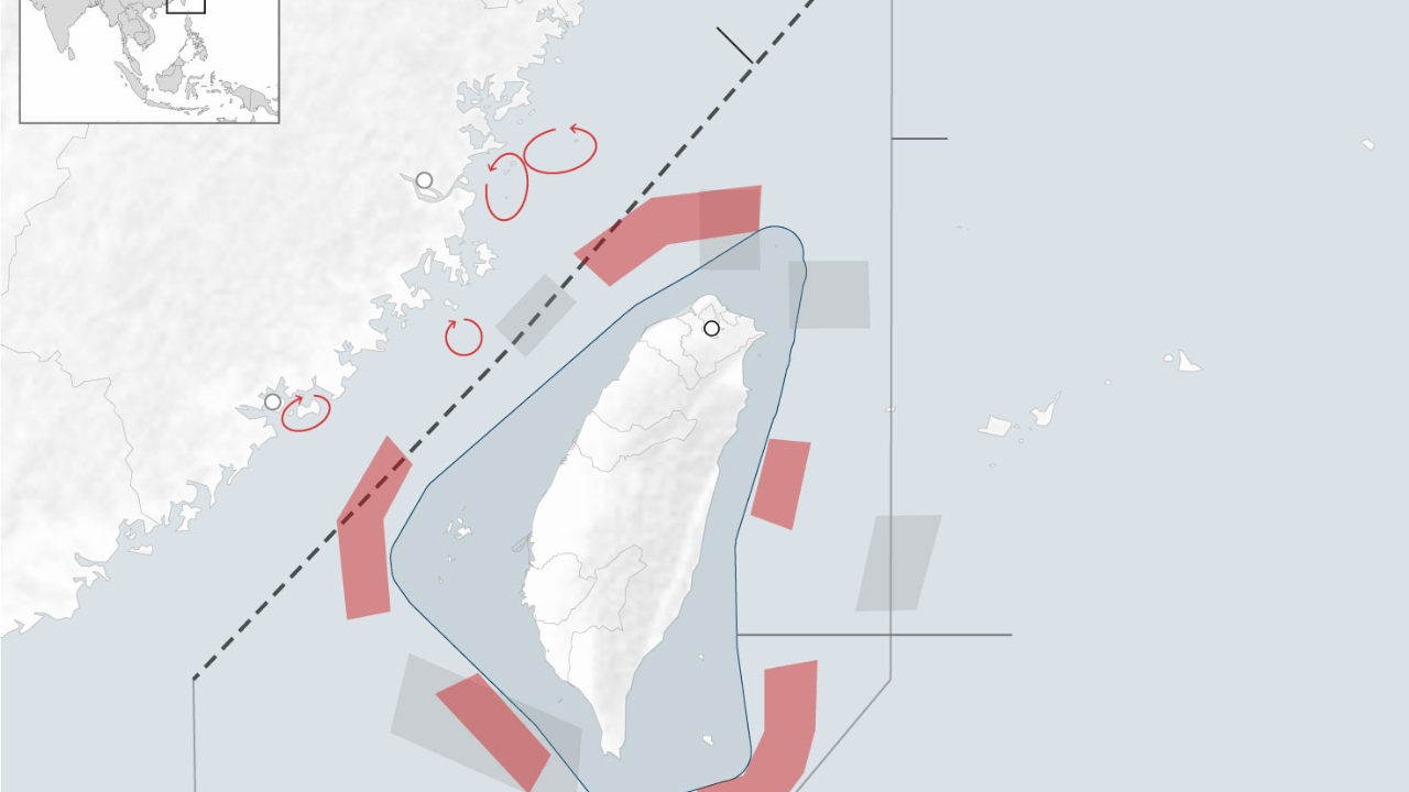 China says military drills encircling Taiwan designed to test its ability to ‘seize power’